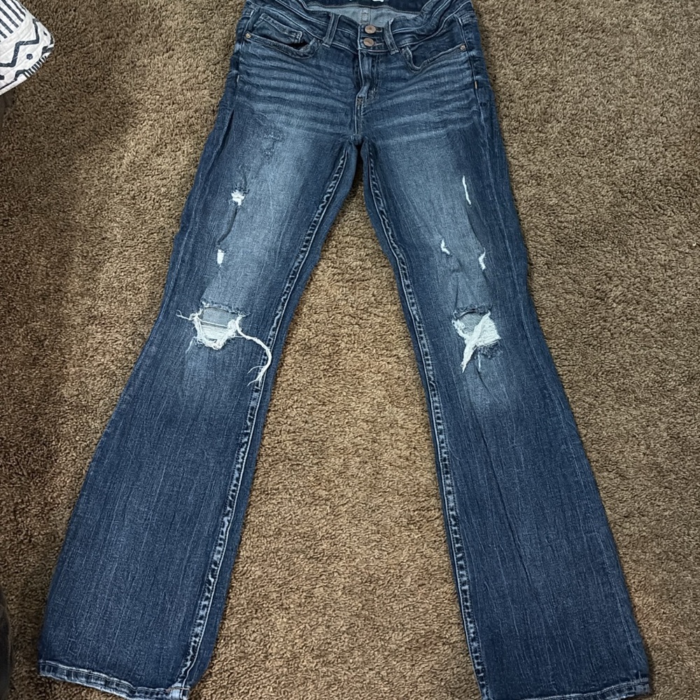 BKE Flare Distressed Denim Jeans